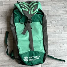 Green & Gray Natures Sunshine Hiking backpack camping draw string nylon bag