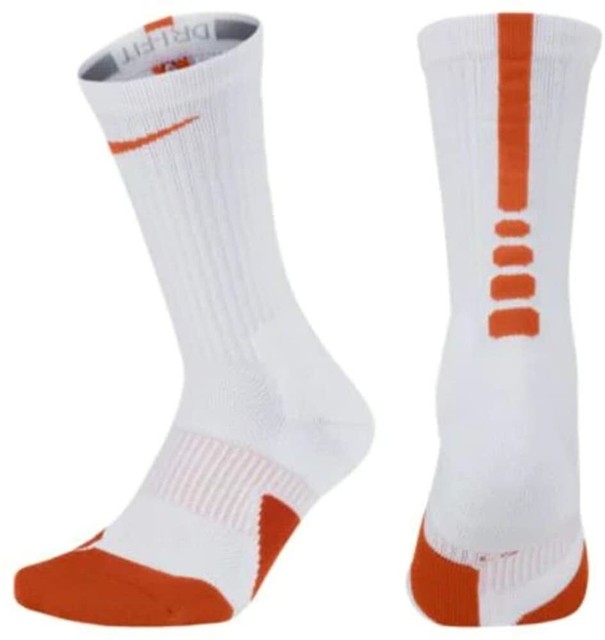 white and orange nike socks