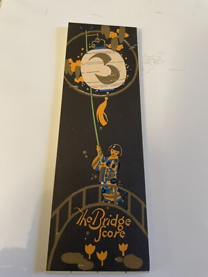 Vtg  Art Deco Japanese Girl With Lantern Bridge Tally Pad. The Buzza Co. 3