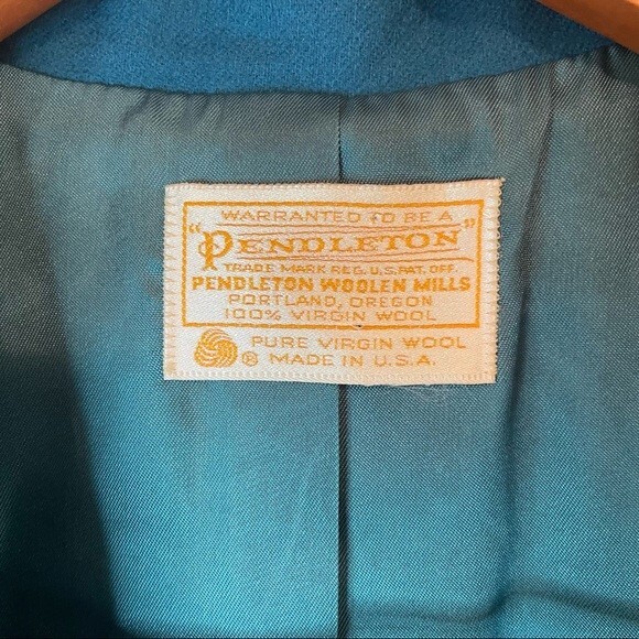 Pendleton Teal Virgin Wool Lined Jacket Women's S… - image 10