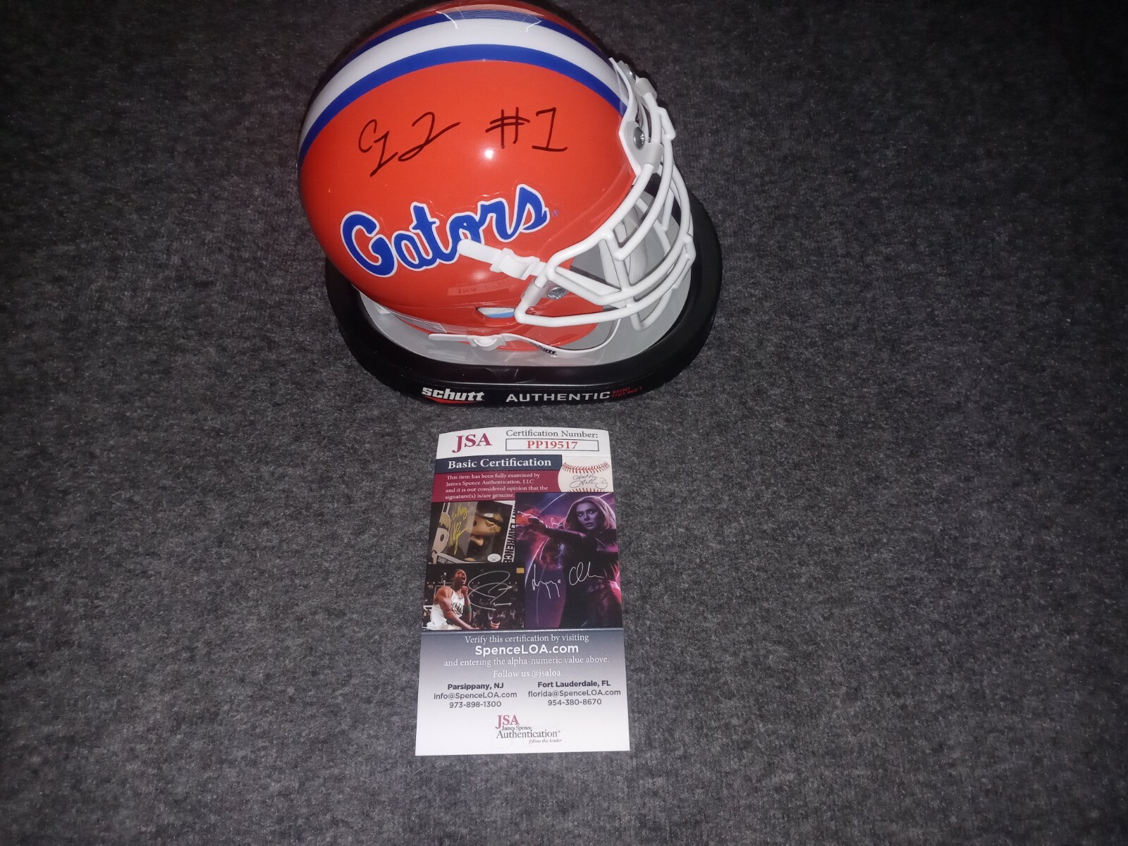 cj henderson Autographed Signed Florida Gators Mini Helmet Jsa 
