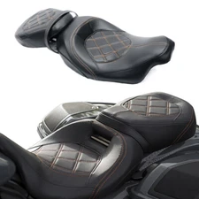 Black Driver Passenger Seat For Harley Electra Road Street Glide 2009 - 2021 New