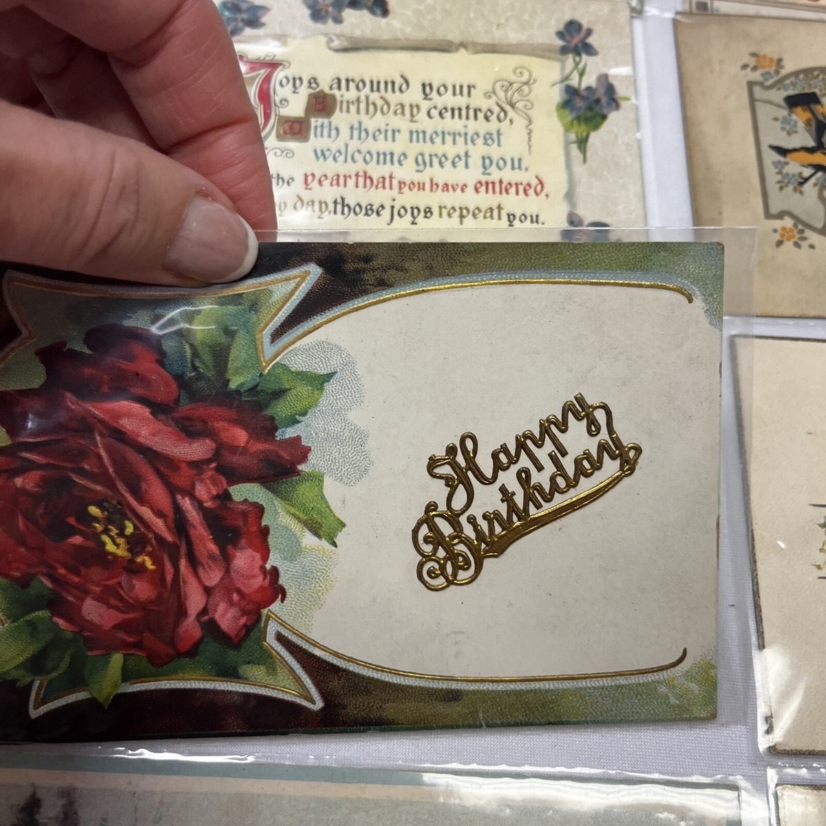 14pc Antique Vintage Postcards Lot Happy Birthday 1910-20's