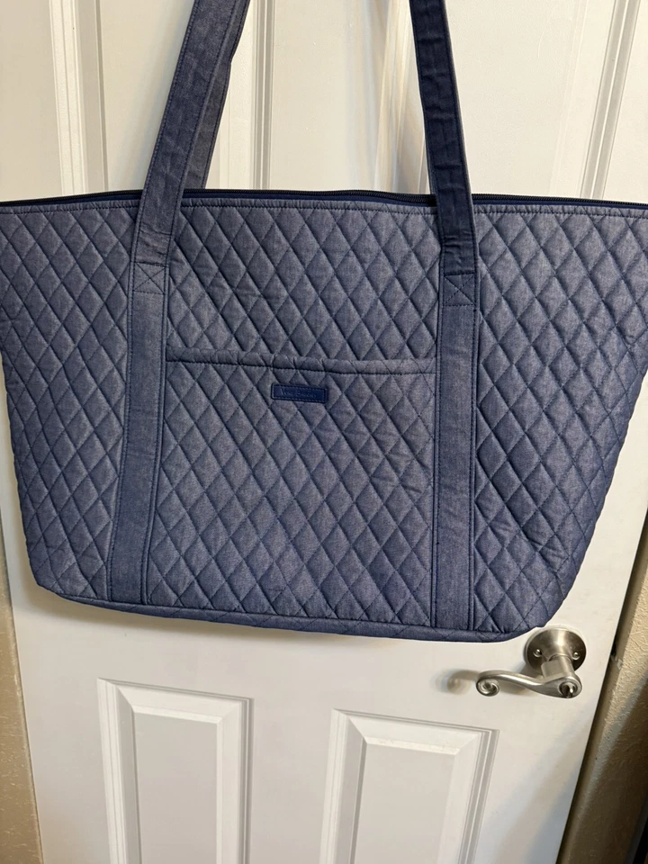 Bolso de viaje VERA BRADLEY Grand Weekender Moonlight azul marino 24x14x8 manga trolley Foto 3 de 4