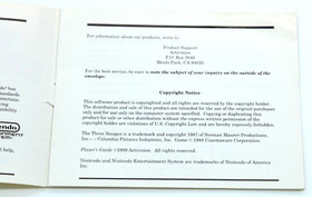 The Three Stooges (Nintendo NES, 1989) Instruction Manual Only *NO GAME*