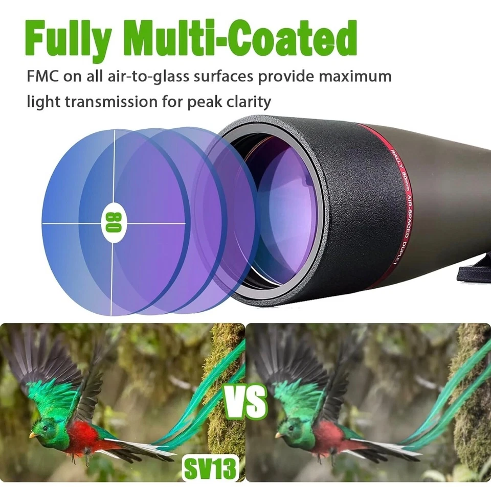 SVBONY SV13, 20-60x80, Travel Spotting Scope, Waterproof, New In Box - Image 4 of 4