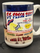 AREA 51 NEVADA MEMORABILIA Coffee Tea Mug ET, Almonds, Nectarines Fresh Jerky
