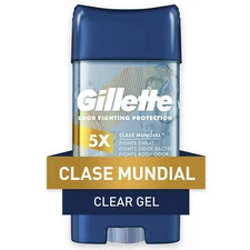 Gillette Antiperspirant & Deodorant For Men Clear Shield Gel Clase Mundial 3.8oz