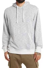 FLEECE FACTORY  Pull-Over Space Dye Hoodie  LARGE - Gray Mix - BRAND NEW