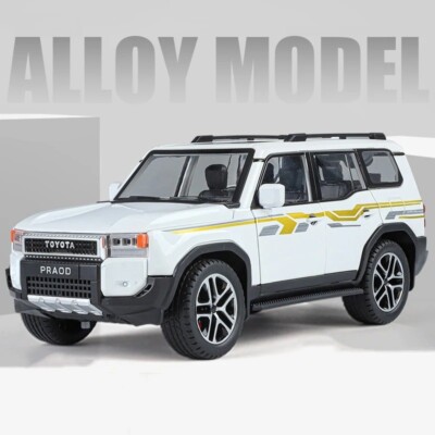 1/24 New Toyota Prado Land Cruiser Alloy Diecast Toy Car Sound