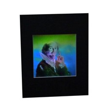Imagen holograma mate de Shakespeare, estereograma animado tipo relieve 3D