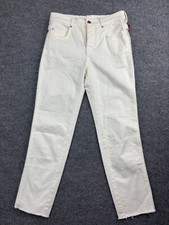 Pilcro And The Letterpress Anthropologie Slim Jeans Women's 25 White Button Fly