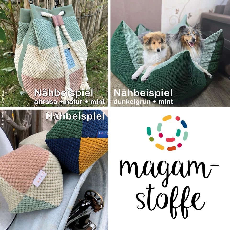 MAGAM-Stoffe "Barcelona" weicher Deko Polster Taschen Cord Samt Meterware 50cm - Bild 3 von 4