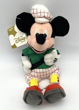 NWT Vintage Disney Store Golfer Mickey Mouse Bean Bag Plush Toy