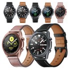 For Samsung Galaxy Watch 3 45mm 41mm Band Classic Leather Wristwatch Strap