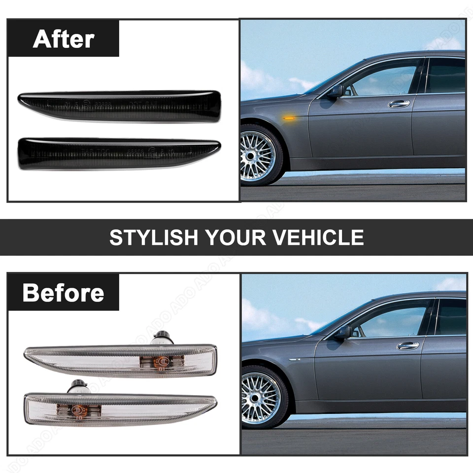 Led Seitenblinker Blinker für BMW 7er E65 E66 E67 730i | BJ 2001-2008 | Schwarz - Bild 4 von 4