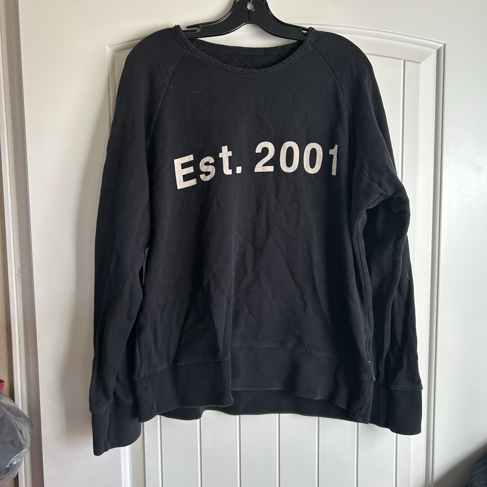 Rag & Bone Women’s Sweatshirt XL Black Sweater Pullover EST. 2001
