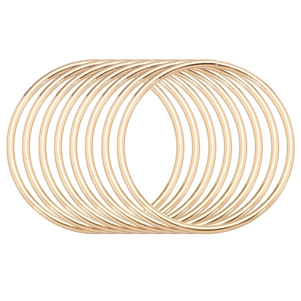 "8Pcs TraumfäNger Ringe, 2.4\" Metallringe FüR DIY Bastelprojekte, Gold 2.1\""-image