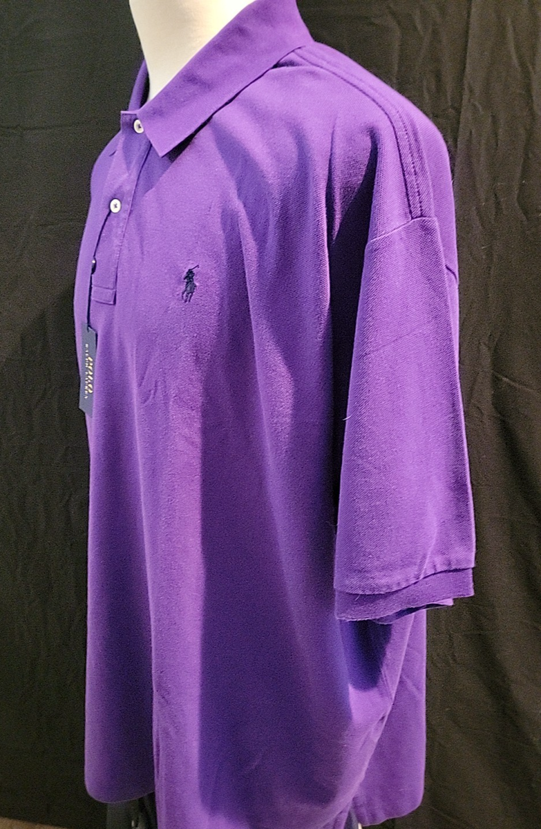 New Men's 4XB Big & Tall Polo Ralph Lauren Purple Classic Polo