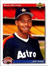 Brian Williams Upper Deck Star Rookie 23 Astros 1991 Baseball Card. rookie card picture