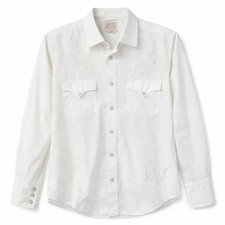 Vintage 1960s White Western with Embroidered Spurs