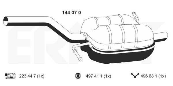 Ernst EndschalldäMpfer NachschalldäMpfer 144070 FüR Passat VW 3C2 3C5 B6 Variant-image