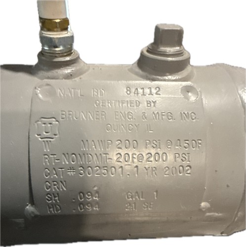 Brunner Engineering 1.1 Gal Air Receiver Tank 200 PSI - (5) 1" Ports & (1) 3/4"