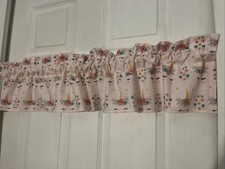 Pink Unicorn 8 Inch height Ruffle Top Valance Girls Room 42 Wide across