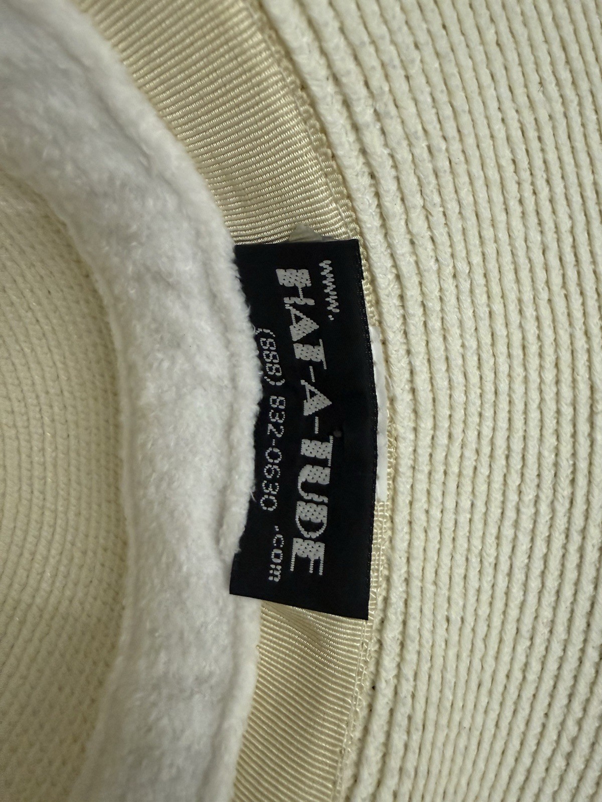 Off White Custom Designed Handmade Hat with Large… - image 9