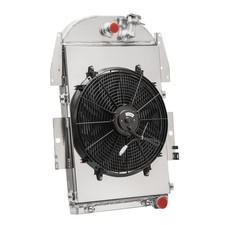 3-row Aluminum Radiator W Fan Shroud 35-36 Chevy Master Deluxe Db Pickup 3 3-row Aluminum Radiator W Fan Shroud 35-36 Chevy Master Deluxe Db Pickup 3