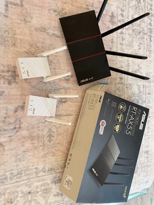 ASUS WiFi 6 Router + (2) ASUS AC1200 Range Extenders (AiMesh Compatible)