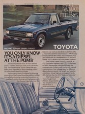 1982 Toyota Diesel Truck At The Pump Vintage Print Ad 1982 Toyota Diesel Truck At The Pump Vintage Print Ad
