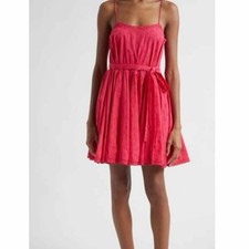 NWT Ulla Johnson Beatriz Dot Jacquard Cotton Dress in Cosmos