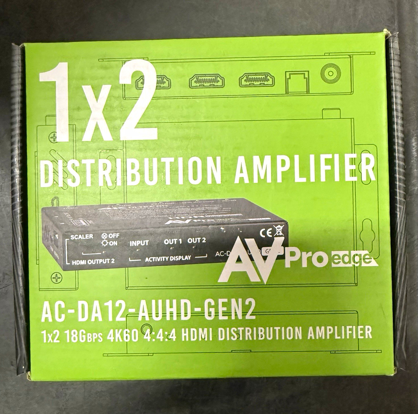 AVPro Edge AC-DA12-AUHD-GEN2 1x2 HDMI Distribution Amplifier 4K60 HDR