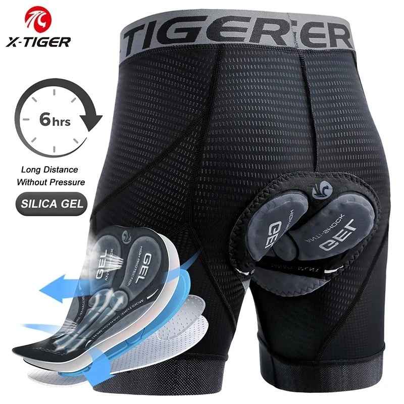 X TIGER Men Cycling Shorts 5D Gel Padded Underwear MTB Mountain Bicycle Pants