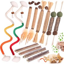 Silvervine Sticks Cat Toys - 21 Pack Natural Chew Toy for Cats
