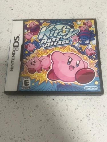 NINTENDO DS KIRBY MASS ATTACK VIDEO GAME COMPLETE W/ MANUAL TESTED PREOWNED