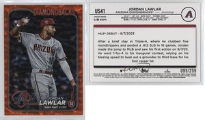 2024 Topps Update Debut Orange Crackle Foilboard /299 Jordan Lawlar Rookie RC