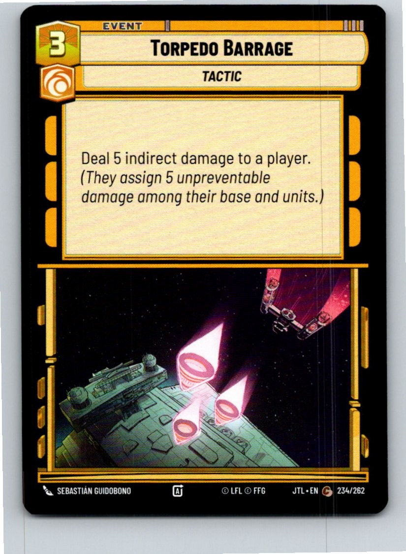 Star Wars Unlimited Torpedo Barrage 234/262 Jump to Lightspeed