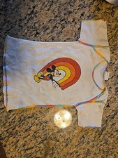 Vintage Mickey Mouse 18 Months Rainbow Stitching Shirt