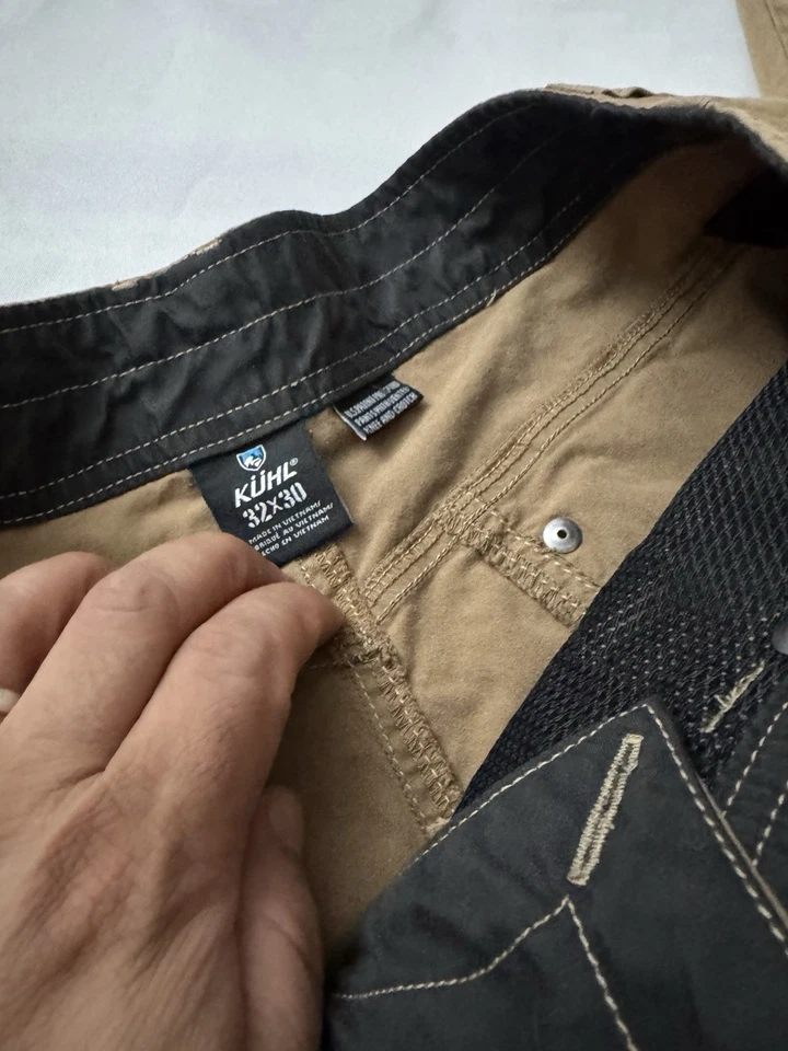 Calça masculina de caminhada ao ar livre cáqui corante pátina vintage marrom 32/30 KUHL - Imagem 2 de 2