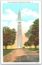 VT Bennington Battle Monument Postcard CT American Art Colored Obelisk