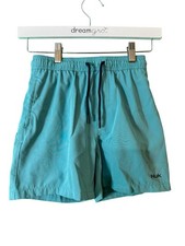Huk Youth Medium Blue Fishing Shorts With Drawstring