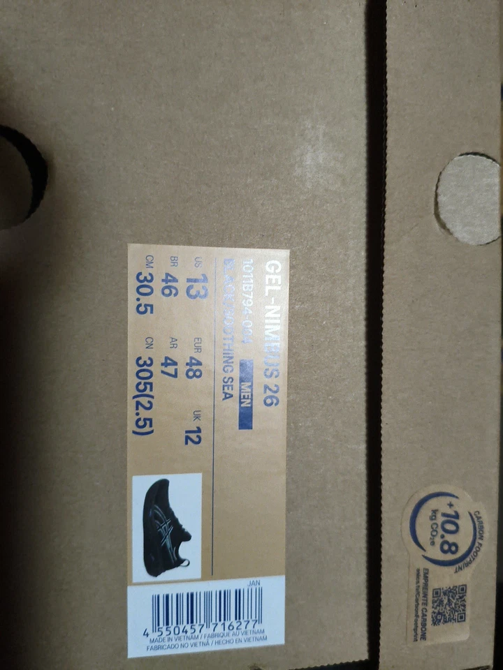 Asics Gel Nimbus 26 Gr. 48 Schwarz - Bild 3 von 4