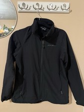 Eddie Bauer Women  s MED Zip Up Jacket Fleece Lined Black w/ Logo
