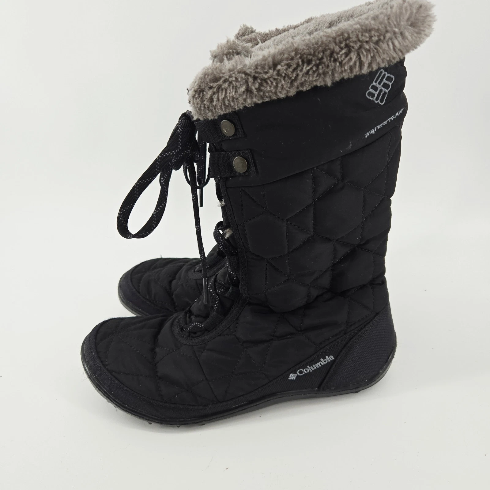 Columbia Boots Womens 6 Black Quilted Mid Calf Faux Fur Winter Snow Omni-Grip
Opens in a new window