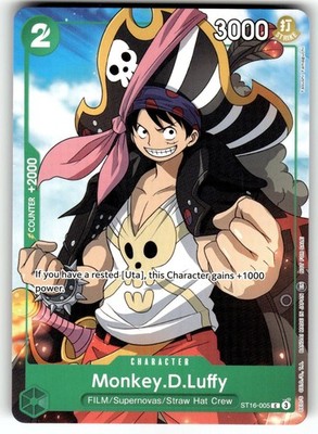 One Piece Promotion Card ST16-005 Monkey.D.Luffy (Welcome Pack Vol