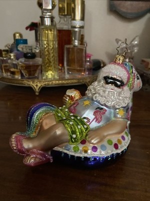 Christopher Radko Christmas Ornament.  Floating Through The Holidays 