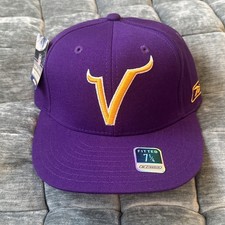 Minnesota Vikings Hat Fitted 7 1/4 Mens Reebok Purple Vintage Deadstock Wool