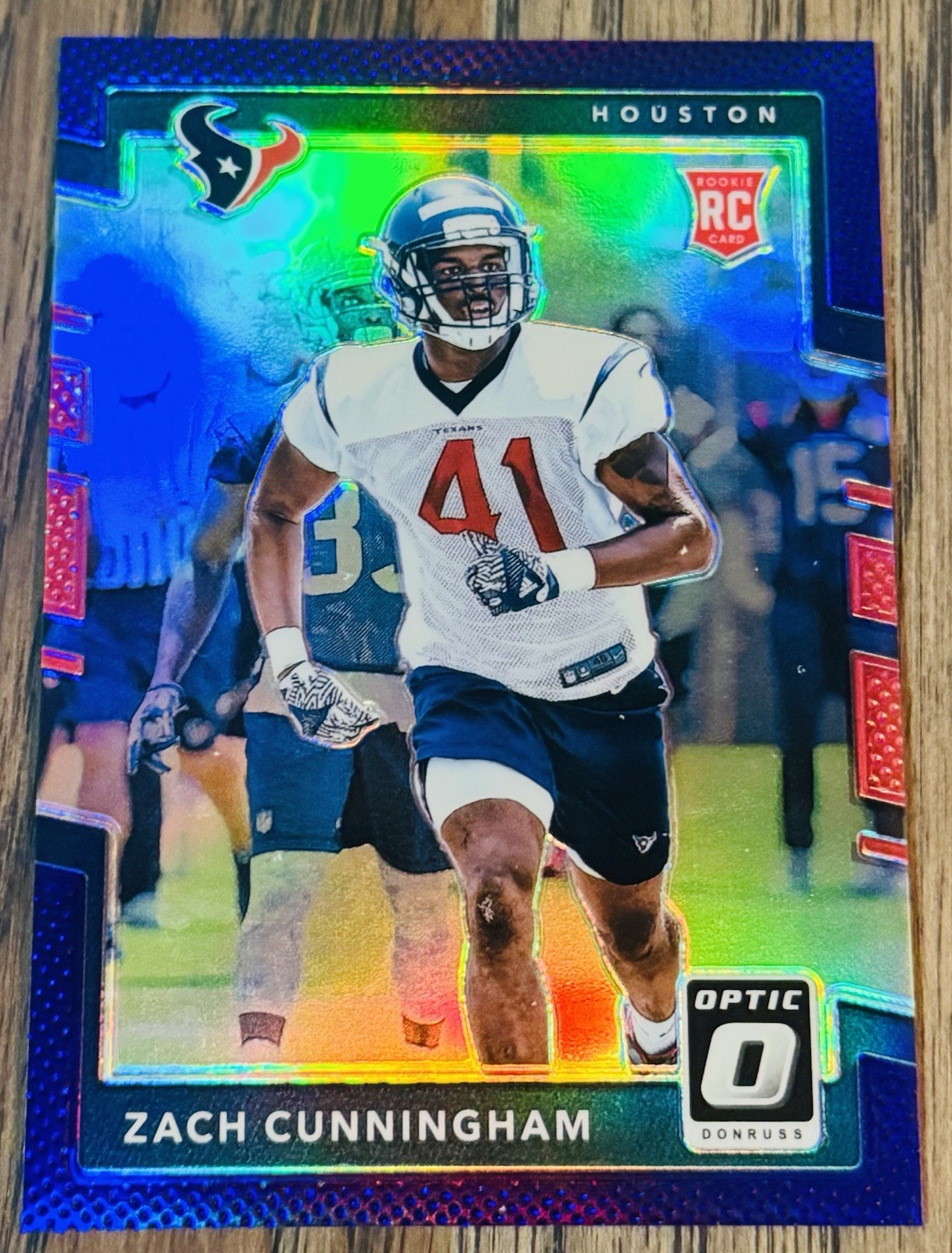 2017 OPTIC PURPLE /50 ROOKIE ZACH CUNNINGHAM TEXANS